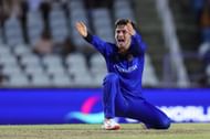 Noor Ahmad appeals for a wicket during the 2024 T20 World Cup. Source: Getty